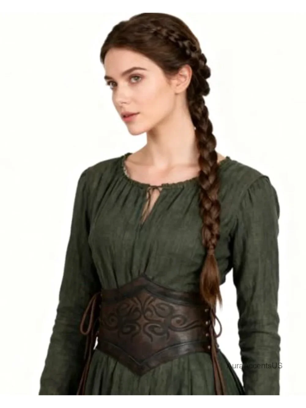 Faux Leather Viking Corset Belt Medieval Cinch Renaissance Halloween Cosplay